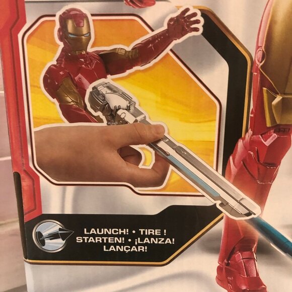 NIB Hasbro Marvel Avengers Titan Hero Iron Man Action Figure Blast Gear Red/Gold - Picture 8 of 13